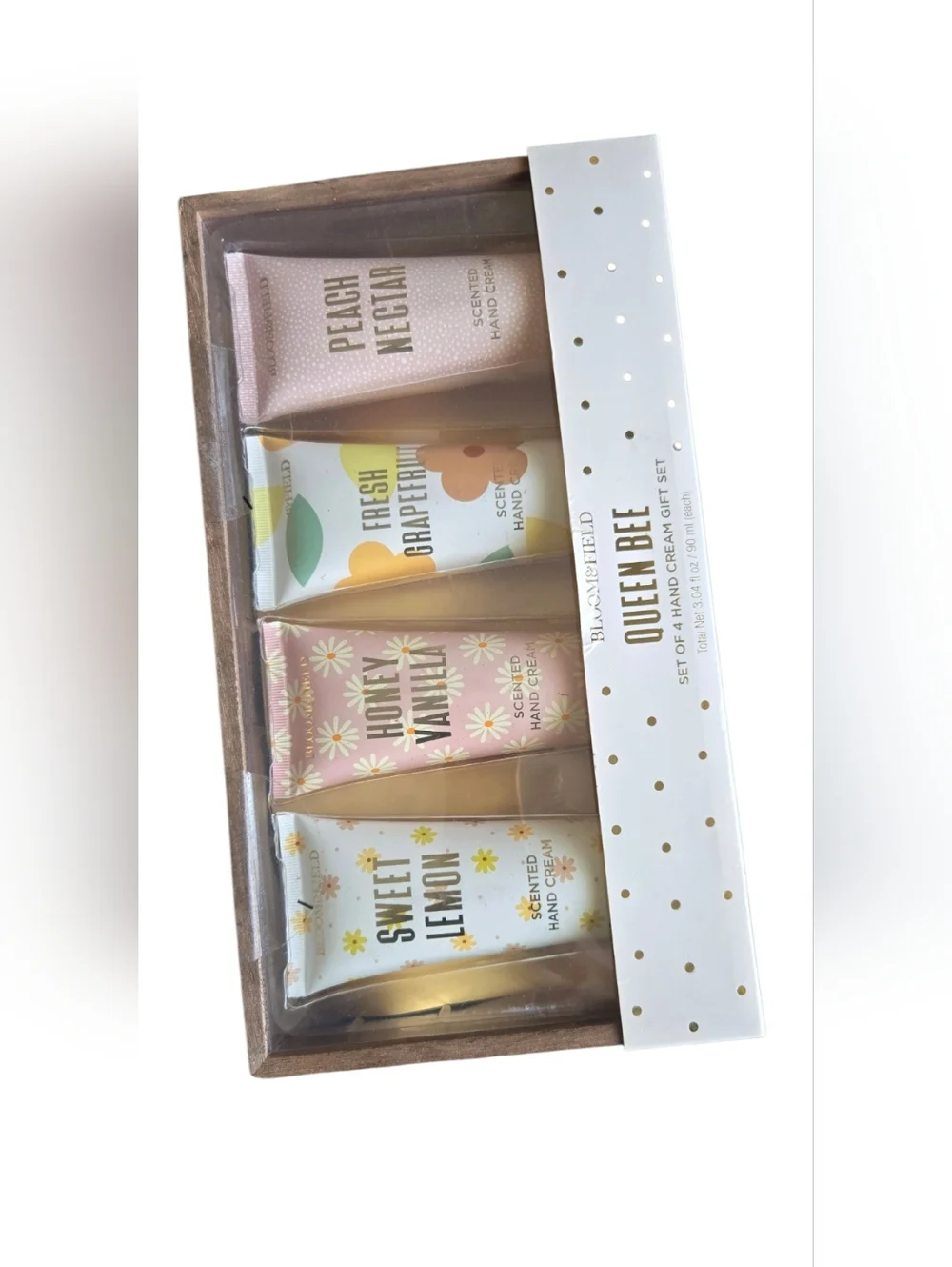 Bloomfield Queen Bee 4-Pack Scented Hand Cream Set - Pink, Yellow, White